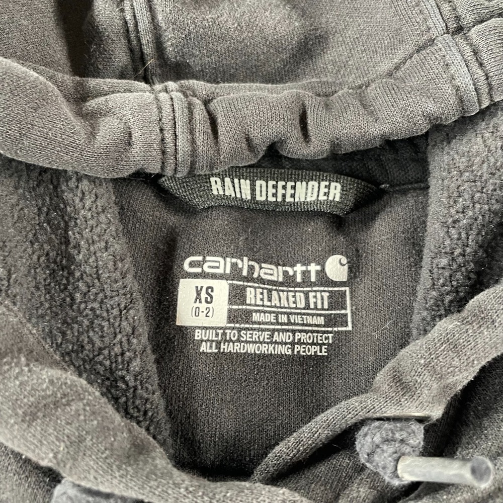 Carhartt Women's Rain Defender Black Hoodie Pullover Sweatshirt XS (0-2) - Picture 6 of 10